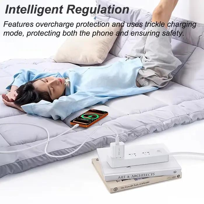 HAPPOIRO Câble de Charge Rapide PD 30W Type C pour for iPhone 17 16 15 Pro Max, Adaptateur Chargeur 