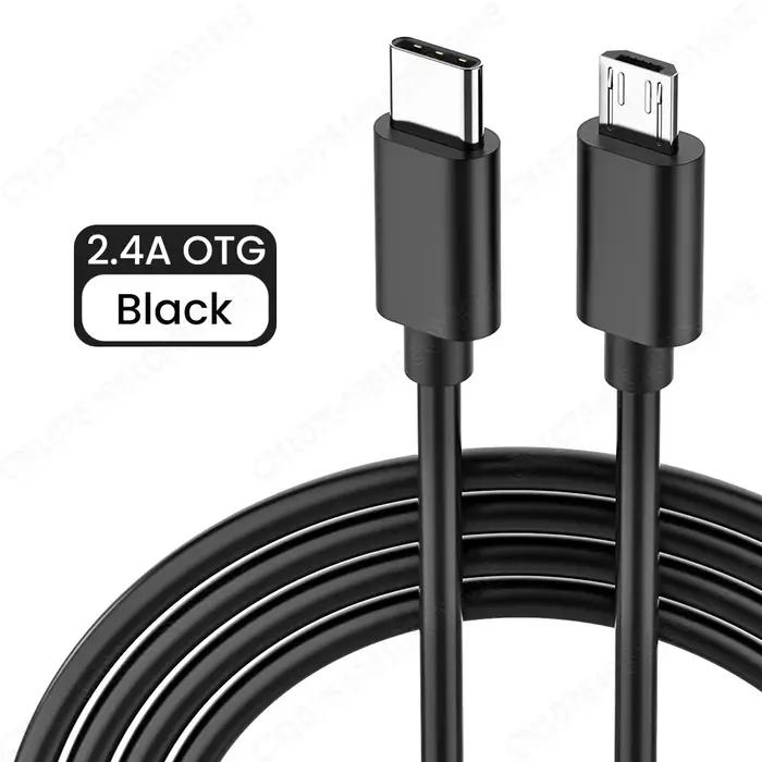 Câble Micro USB de Type C vers Micro, adaptateur USB rapide de Type C pour Samsung Huawei Xiaomi One