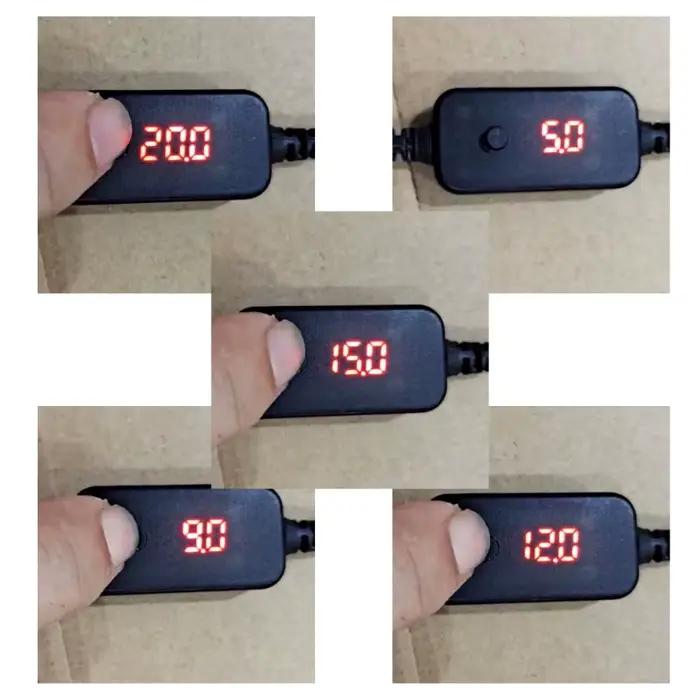 Câble déclenchement USB C Type C vers DC5.5x2.1mm 5V 9V 12V 15V 20V PD, tensions réglables