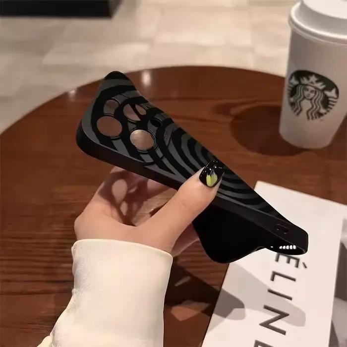 Coque de téléphone en Silicone à motif de cercle tourbillonnant, étui pour Xiaomi Redmi 13 12C 13C 1