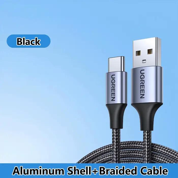Ugreen USB A à Type C câble 0.25m 0.5m 1m 2m 3m tressé pour Apple iPhone 15 téléphone portable Andro