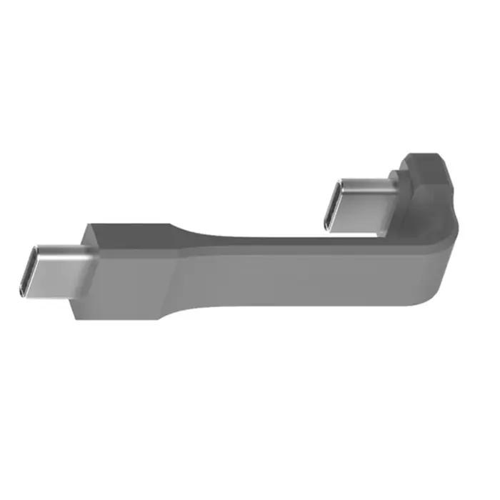 # Câble de données coudé 820 W à 90 degrés TYPE-C vers TYPE-C pleine fonction 100 W (gris)