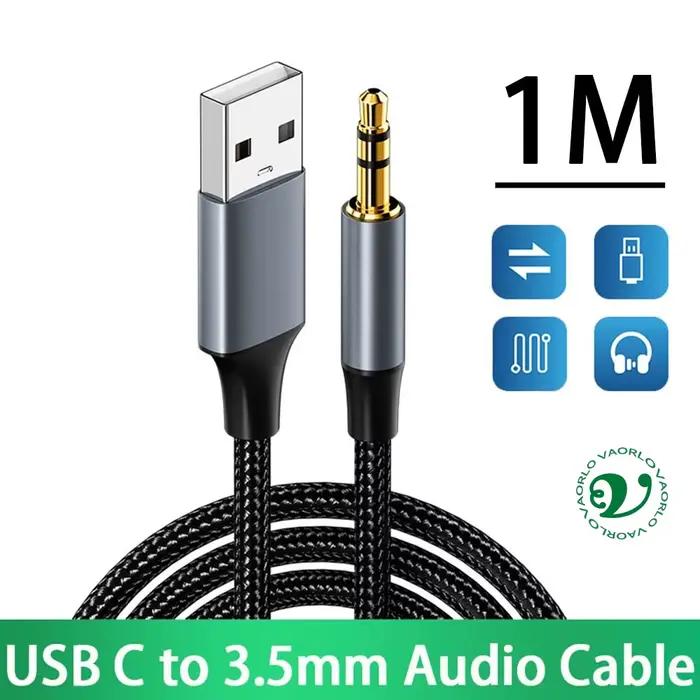 Câble audio auxiliaire de voiture 3,5 mm vers 3,5 mm, tresse en nylon mâle vers mâle, rallonge de 1 