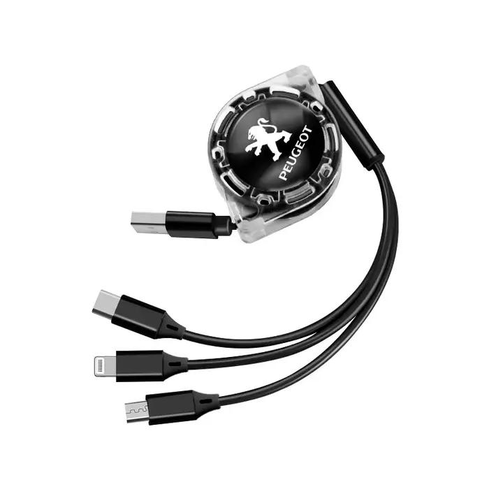 100W QC3.0 PD Mini chargeur de voiture charge rapide voiture USB Type C chargeur pour Peugeot 208 30