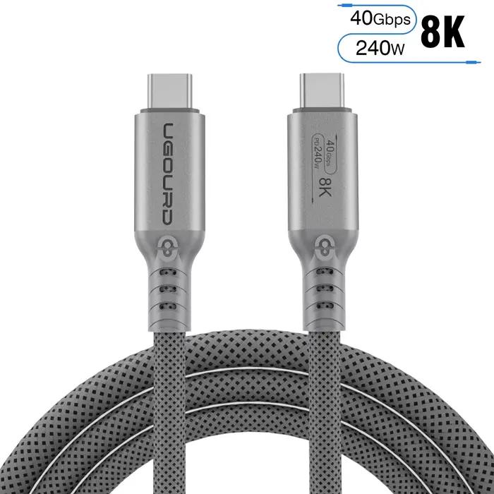 Câble Thunderbolt 4 USB4 40Gbps câble de transfert de données 8K @ 60Hz câble vidéo UHD PD240W charg