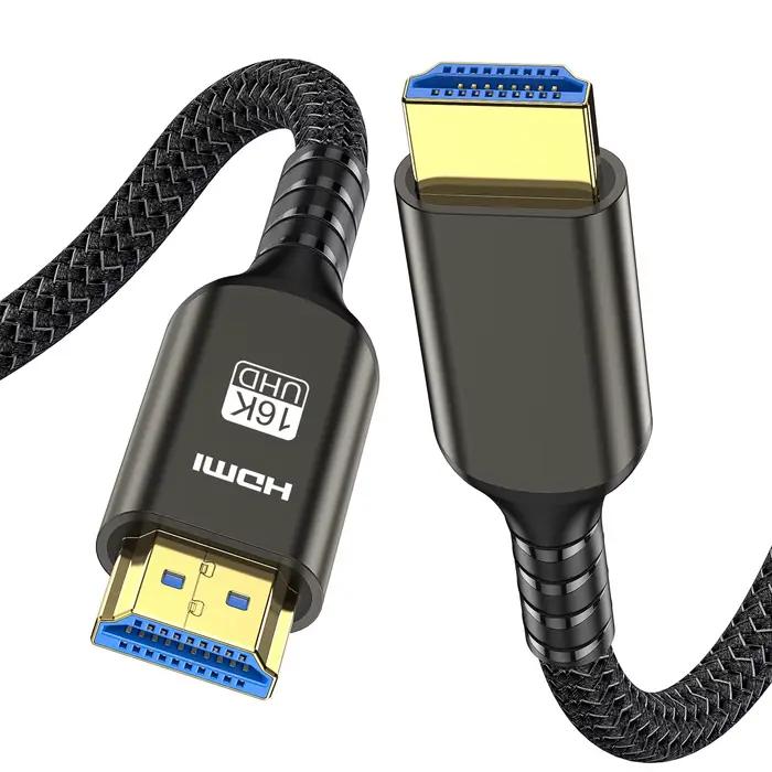 Câble HDMI 2.2 16K@60Hz 8K@240Hz 4K@480Hz HDR dynamique HDCP 2.2 Ultra 96 Gbps Câble HDMI haute vite
