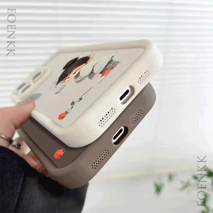 Coque de protection antichoc pour fille, étui souple tendance pour iPhone 16 15 Pro Max 14 13 12 11 