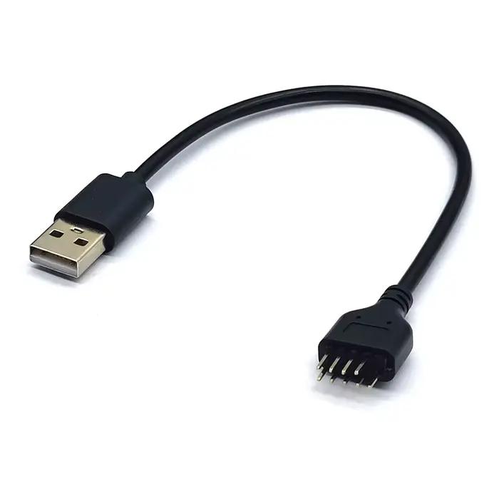 Nouveau connecteur USB câble d'extension USB USB2.0 à 9 broches connecteur 9 broches mâle vers USB e
