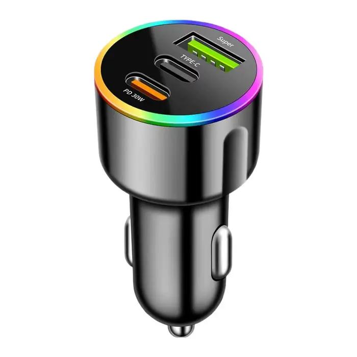 Chargeur de voiture à charge rapide PD, adaptateur USB Type C, double port, chargeur de téléphone de