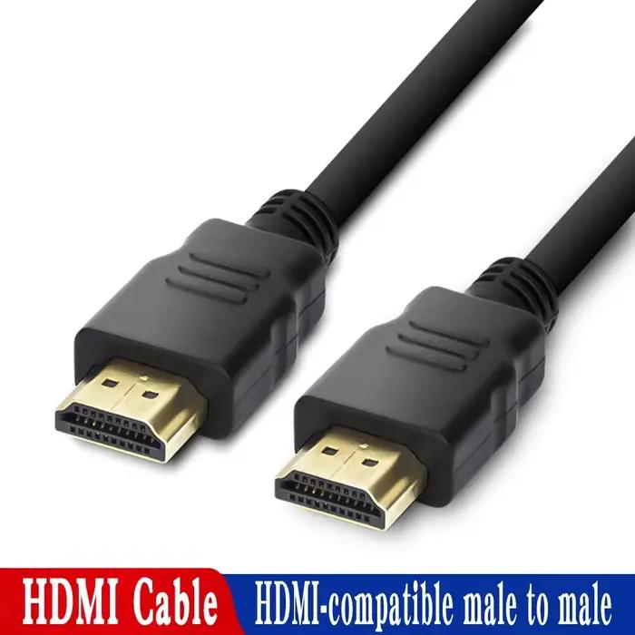 Câble vidéo compatible HDMI plaqué or 1.4 4K 1080P câble 3D pour commutateur séparateur HDTV port d'