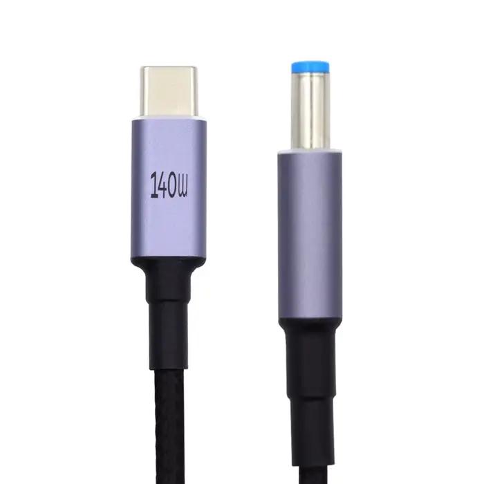 Type C entrée USB-C à sortie DC 5.5*2.1mm 20V puissance 100W 135W 140W 65W câble de charge 1.8m pour