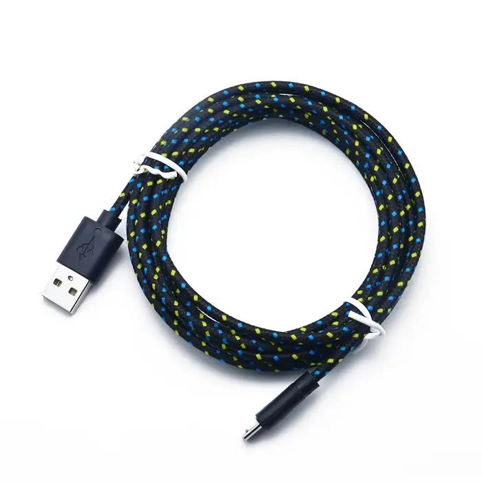 Câble Micro USB 1m 2m 3m câble de chargeur USB de synchronisation de données tressé en Nylon pour Sa