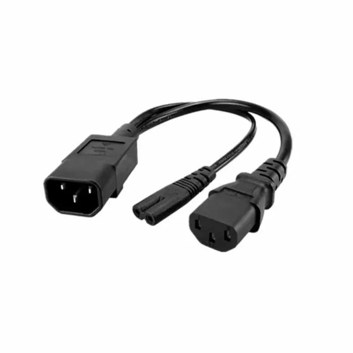 Câble adaptateur ca IEC320 C14 à C13 et C7, câble adaptateur mâle C14 à Figure 8 et femelle C13 de 0