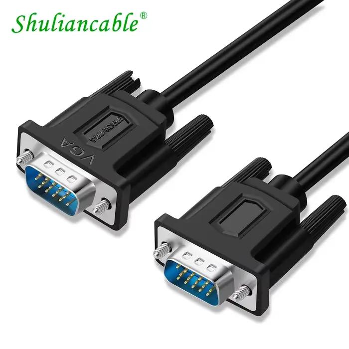 Câble VGA mâle vers VGA, câble de moniteur, câble de transmission vidéo Vga mâle vers mâle, PC ou or