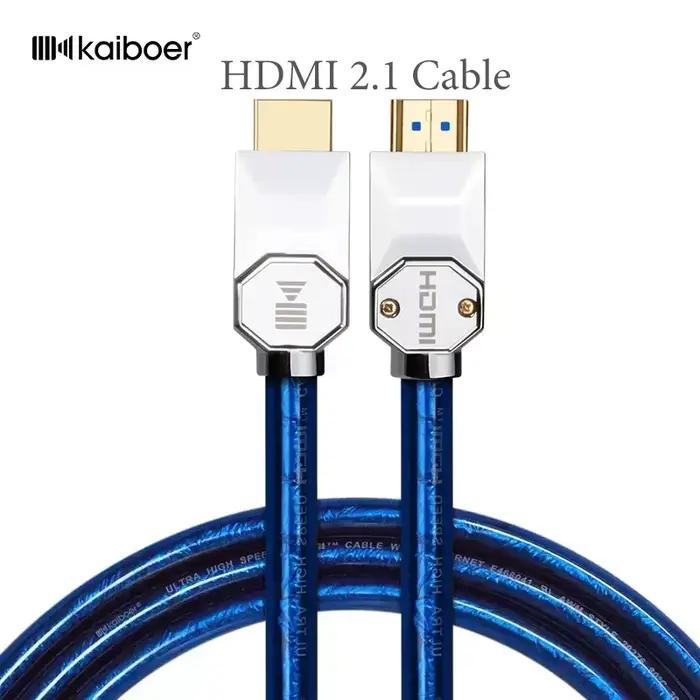 Câble HDMI 2.1 Audio Vidéo 8K@60Hz 4K@120Hz 48Gbps EARC ARC HDCP Ultra Haute Vitesse HDR pour TV HD 