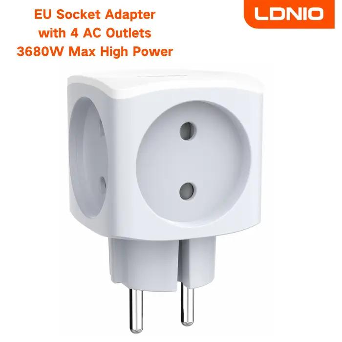 LDNIO 4 Cube d'alimentation de prise ue, multiprise haute tension extensible 3680W sans câble adapta