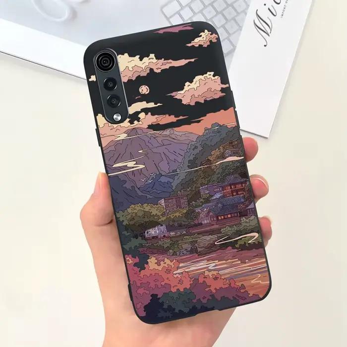 Pour LG velours étui LG velours 5G couverture LM-G910EMW LM-G900N antichoc pare-chocs mignon chat ca