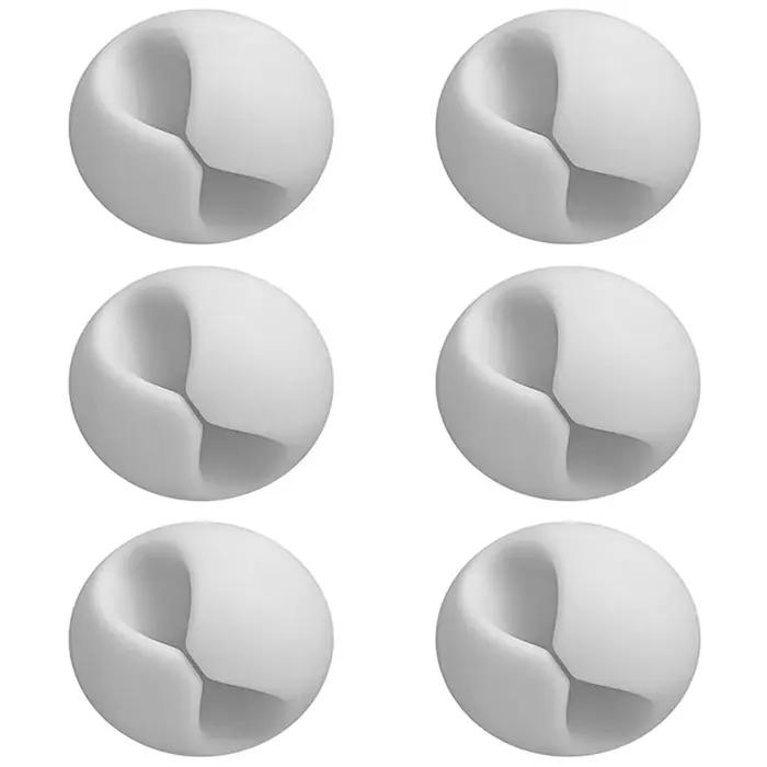 Organisateur de câbles, 6 pièces, Clip de câble, organisateur de bureau bien rangé, enrouleur de câb