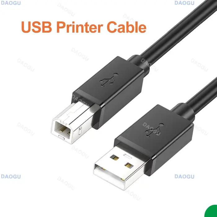 Câble d'imprimante USB 2.0 5m 3m 2m 1m 8m pour HP Canon Brother Epson Dell Samsung imprimante USB Ty