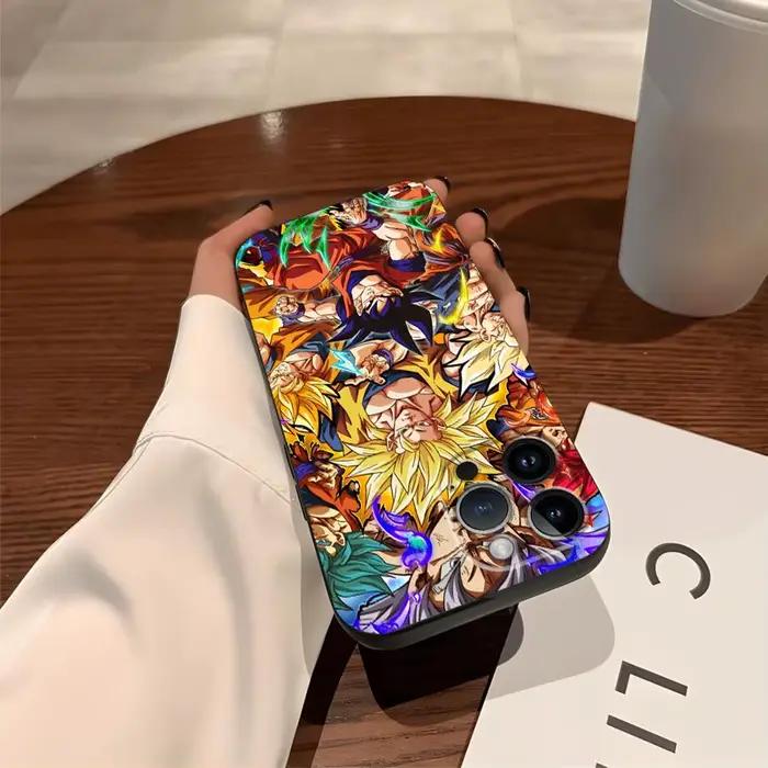 Dragon Ball Goku végéta étui pour iPhone 17Air XR 15 16 14 Plus 13 12 11 17 Pro Max XS Max 7 8 noir 