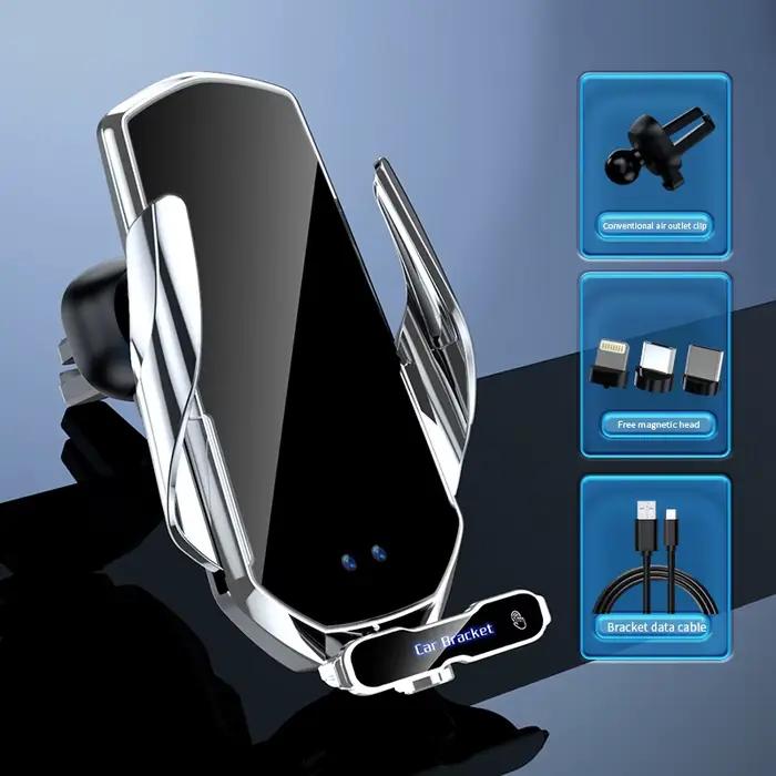 Chargeur sans fil pour voiture, support de téléphone magnétique pour grille d'aération automatique, 