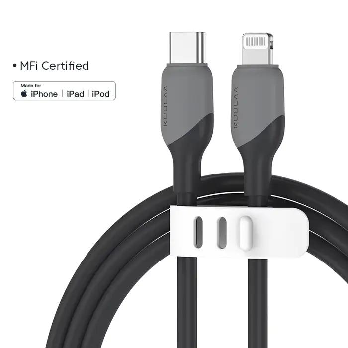 KUULAA câble USB C PD30W certifié MFi pour iPhone 14 13 12 11 AirPods iPad charge rapide USB C vers 