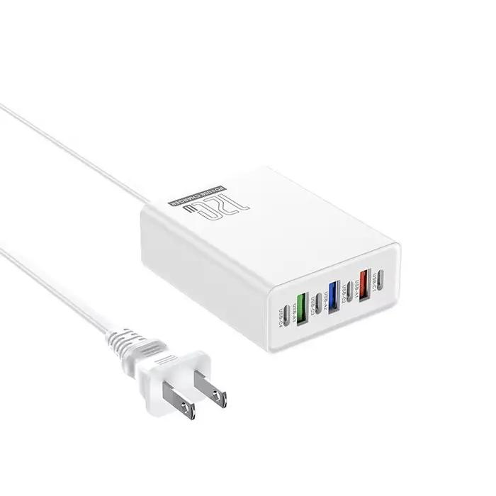 Tête de charge 120W à 7 ports (3 USB + 4 PD) – Chargeur rapide pour téléphones mobiles 5V4A – Standa