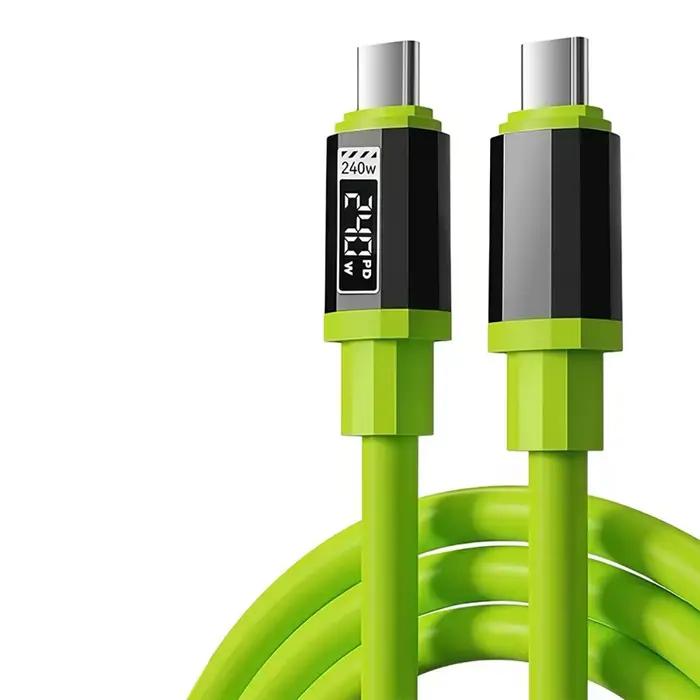 Câble de charge Ultra rapide de Type C à Type C, 240W, universel, haute puissance, cordon USB 6A, po