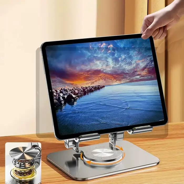 Support de téléphone portable pliable, rotatif à 360 degrés, creux, support de tablette antidérapant