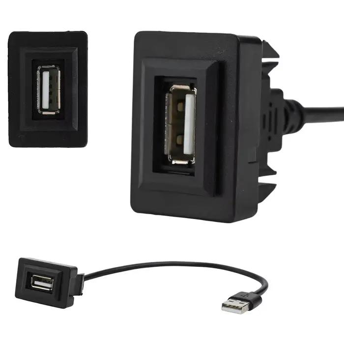 1 X câble de prise USB de voiture, combinaison de passage USB pour Camry pour Corolla pour Toyota po