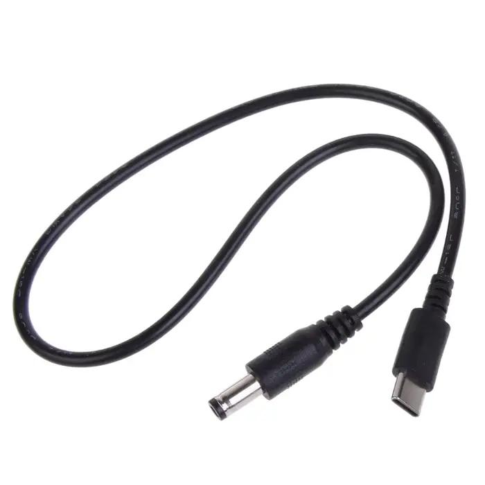 Câble adaptateur convertisseur d'alimentation USB-C Type-C vers 5,5x2,1mm 9V 12V 15V 20V avec déclen