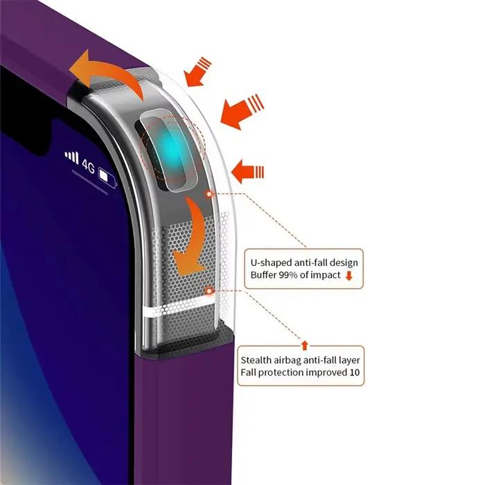 Coque de Protection complète violet foncé pour iPhone 16, étui de téléphone en Silicone liquide 11 1