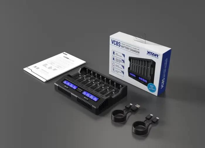 XTAR VC8S chargeur nouveau chargeur lance chargeur à 8 emplacements chargeur de batterie Li-ion et N
