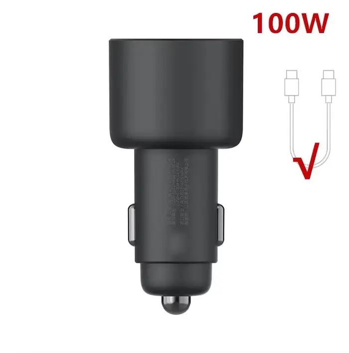 Chargeur de voiture MIJIA 100W, 100% Original, double USB, Charge rapide, USB-A, USB-C, double sorti