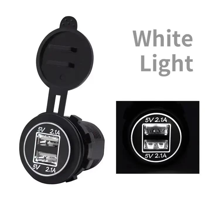 Prise de charge rapide USB 3.0 12V à 5V 12-24V, chargeur de moto à double connecteur, adaptateur de 