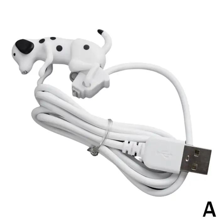 Câble de charge USB pour smartphone, design chiot mignon à pois, amusant et créatif, avec mouvements