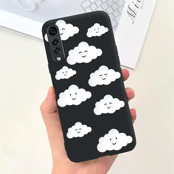 Pour LG velours étui LG velours 5G couverture LM-G910EMW LM-G900N antichoc pare-chocs mignon chat ca