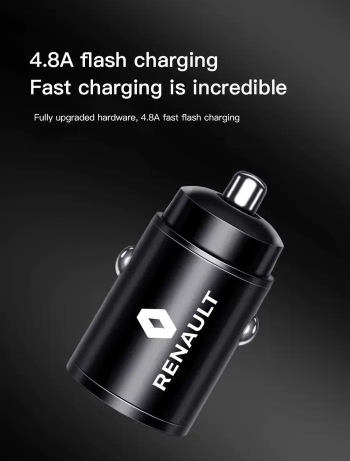 Chargeur USB de voiture 100W, outil accessoire pour la nouvelle Renault Clio Megane Logan Duster San