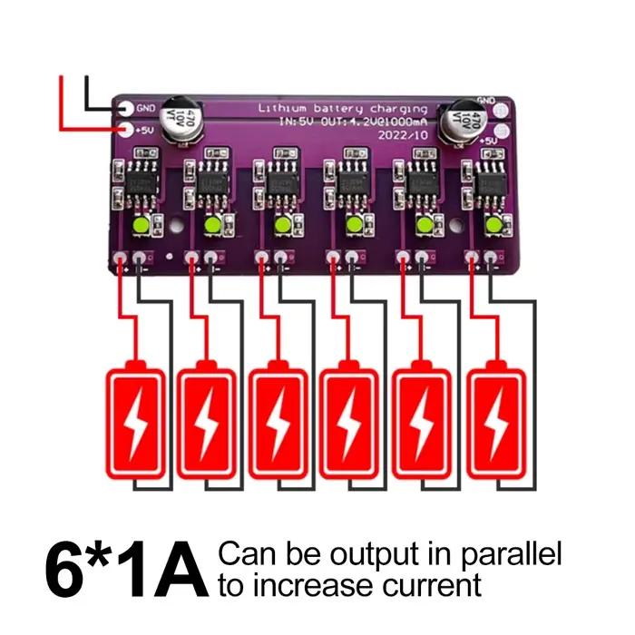 Module de charge, Circuit imprimé PCB, tableau de chargeur, entrée 5V pour batterie au Lithium 18650
