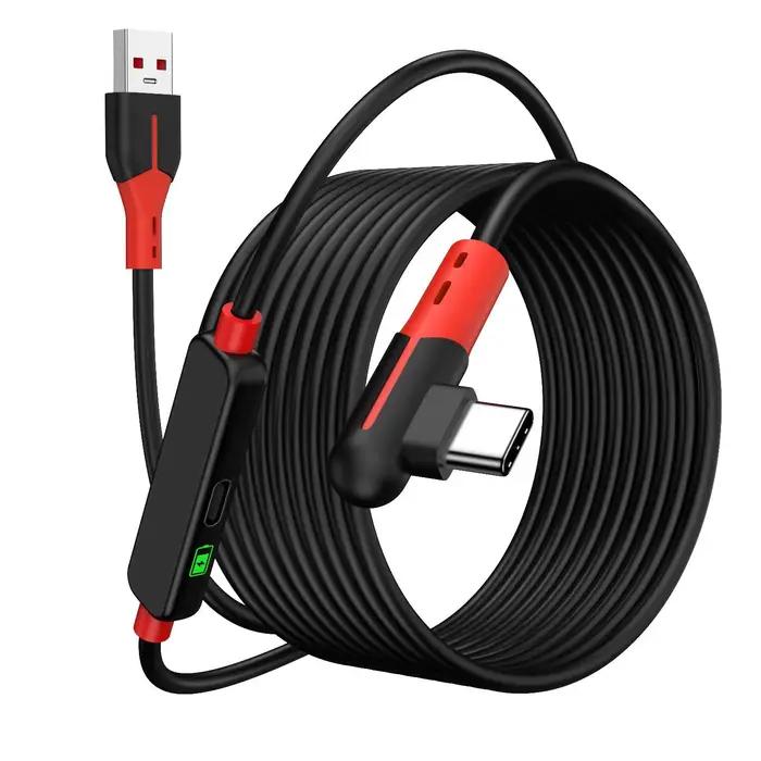 Câble de liaison de chargement VR 16 pieds Compatible avec Meta Quest 3S Quest3 2 Pico4 accessoires 