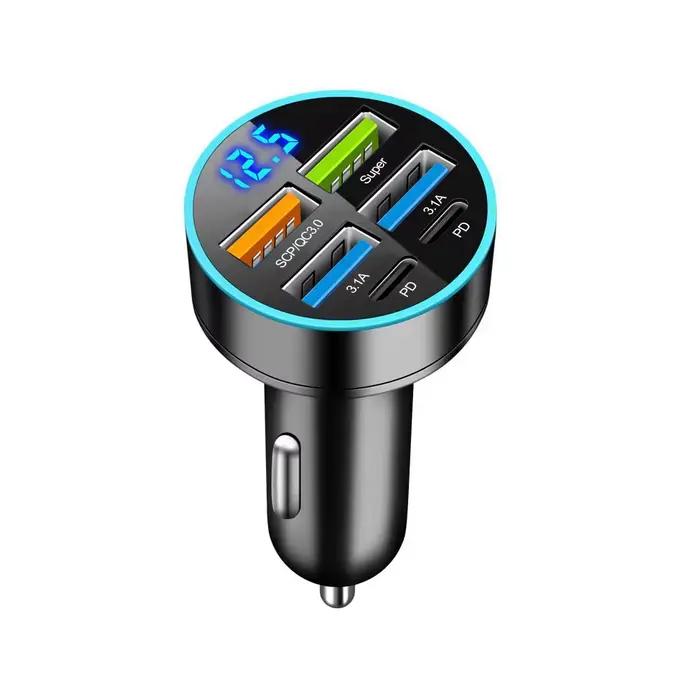 350W 10 Ports chargeur de voiture charge rapide PD QC3.0 USB C chargeur de téléphone de voiture Type
