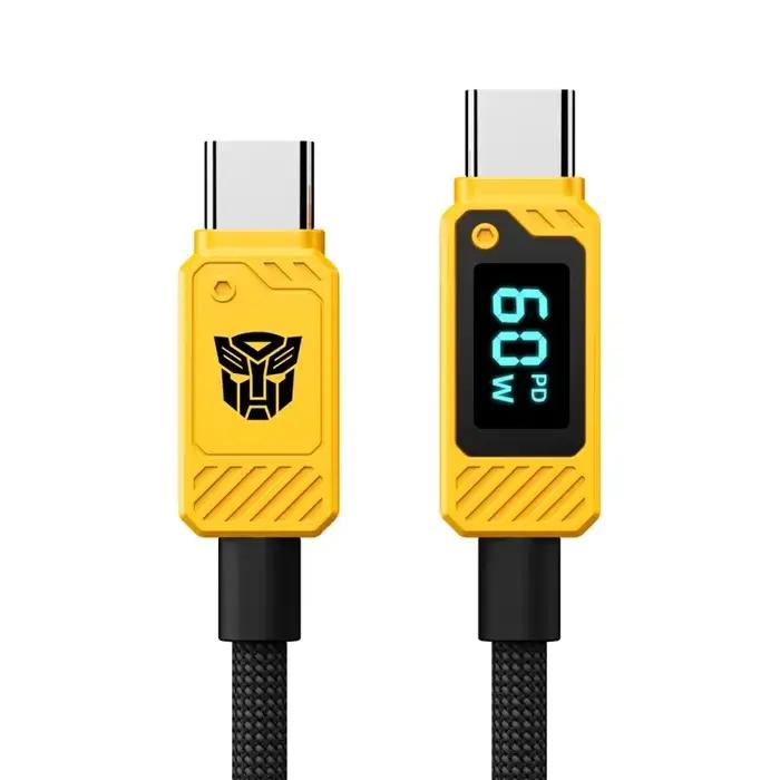 Transformateur TF-A18 100W USB C vers type-c câble écran Led USB-C PD 60W câble de chargeur de charg