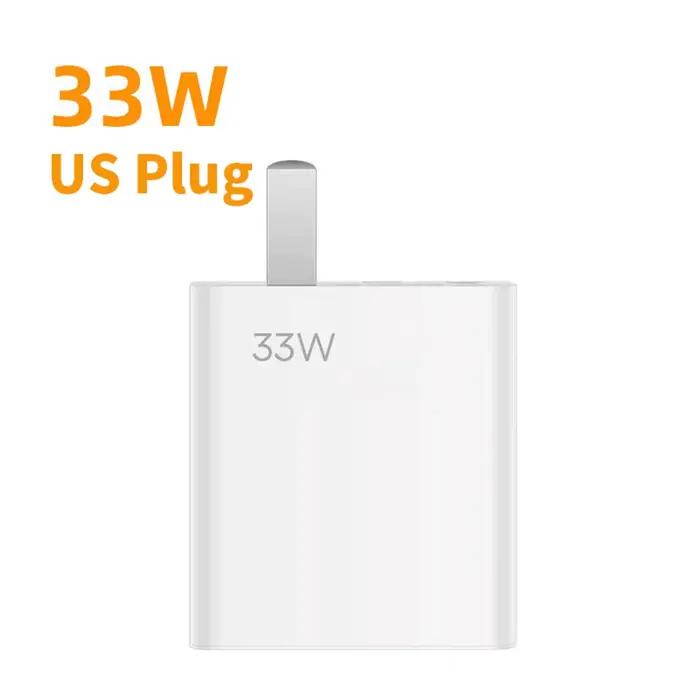 Chargeur USB 33W à charge rapide, prise EU/US, chargeur de voyage pour Xiaomi 14 13 Redmi K30 K40, a