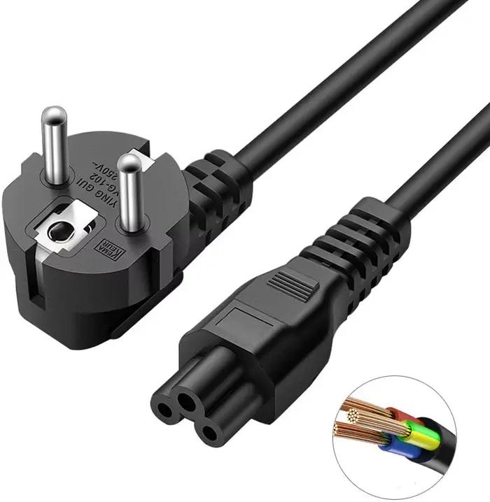 1.5M EU universel ordinateur portable 3 broches chargeur prise adaptateur secteur câble pour HP Dell