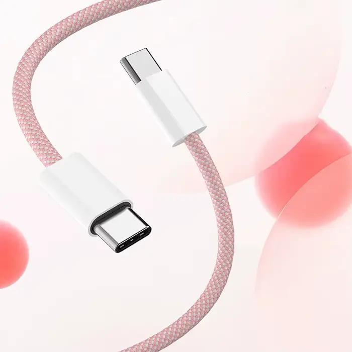 Câble couleur de Type C à Type C pour PD 60W iphone 16 15pro charge rapide pour Xiaomi Samsung Huawe