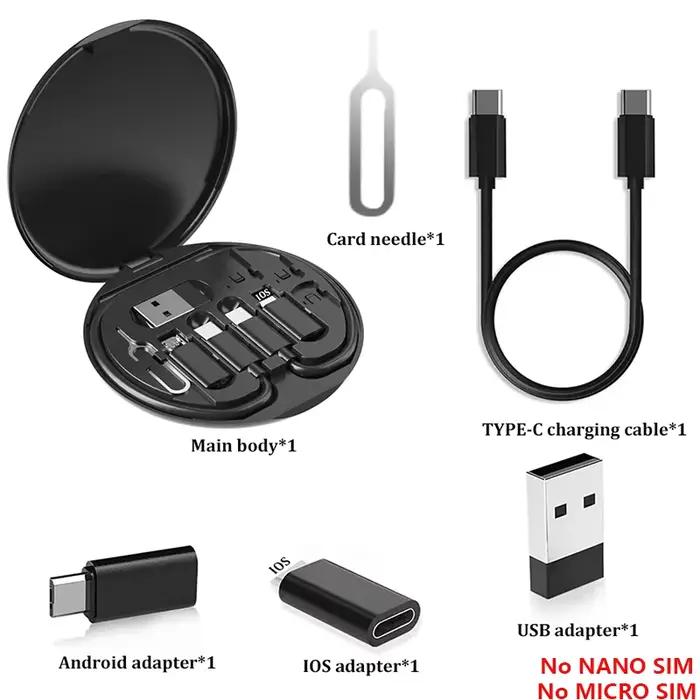 Kit de câble adaptateur de charge multi USB Type C vers C 60W, ensemble de conversion d'éclairage US