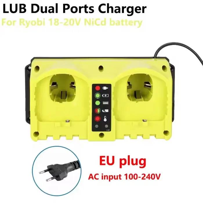 Chargeur rapide double original Ryobi 18V-20V pour batterie nickel P120 P170 P180 P190 avec indicate