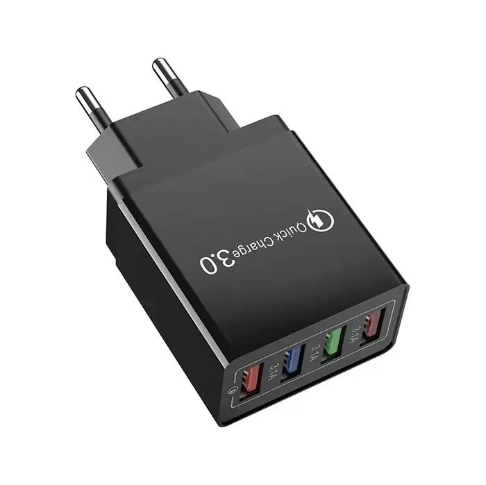 Chargeur USB rapide 4 Charge rapide 3.1A QC 3.0 pour Xiaomi iPhone 14 13 Samsung tablette Mobile pri