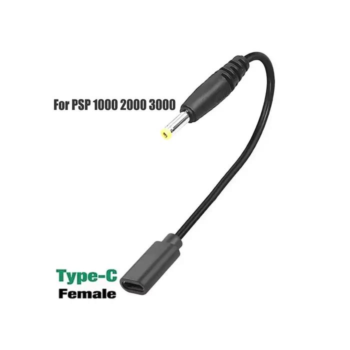 Adaptateur de câble de chargement USB type-c pour PSP, cordon de chargeur USB C PD vers prise Jack D
