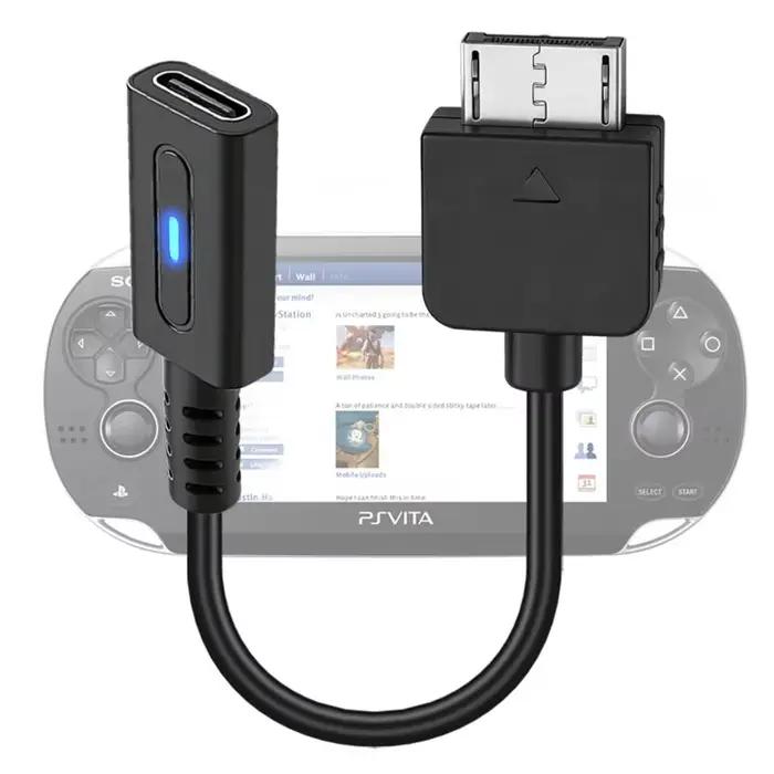 Câble de charge pour PS Vita 1000, 10 cm, adaptateur USB C vers PD, cordon d'alimentation avec voyan